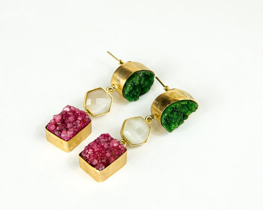 ANGEL SUGAR DRUZY EARRINGS