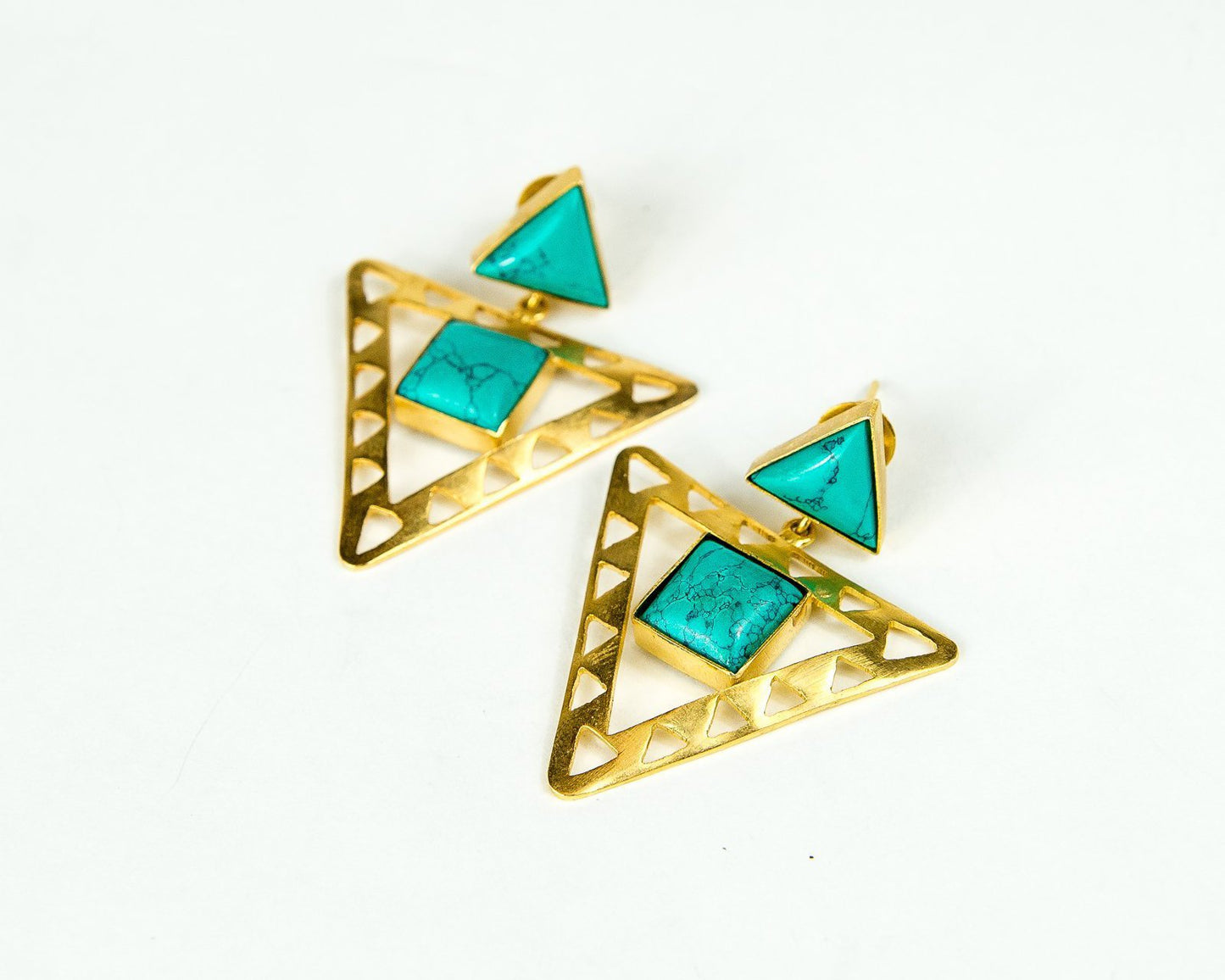 TURQUOISE STATEMENT EARRINGS