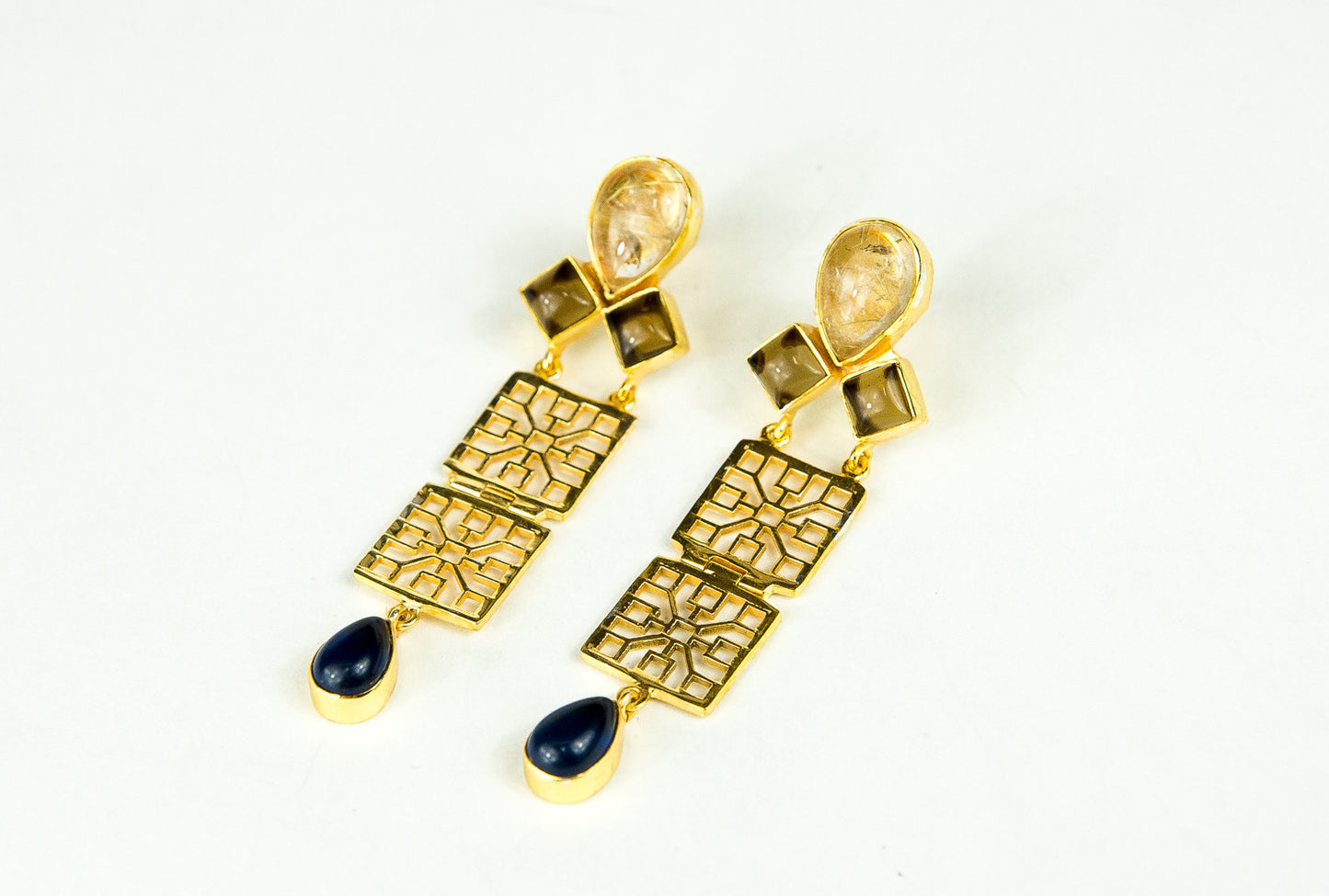 MINA RUTILE FILIGREE EARRINGS