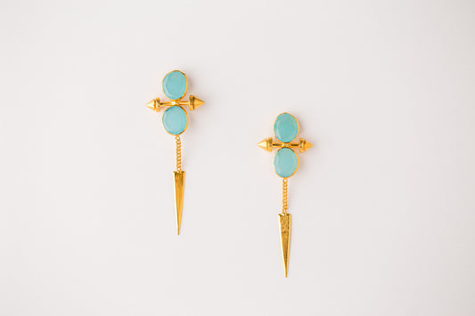 TANGO BLUE ARROW DROP EARRINGS