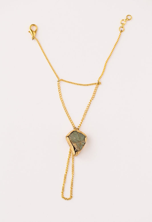 AGATE STONE WRIST CHAIN HAND HARNESS