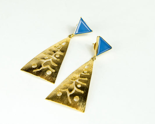 FORGET ME NOT CHALCEDONY STATEMENT EARRINGS